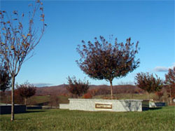 The Living Memorial Tree Estates at the Blacksburg, Virginia cemetery Memorial Gardens.